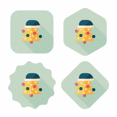 Uzun Gölge, eps10 ile Noel ağacı düz simgesi