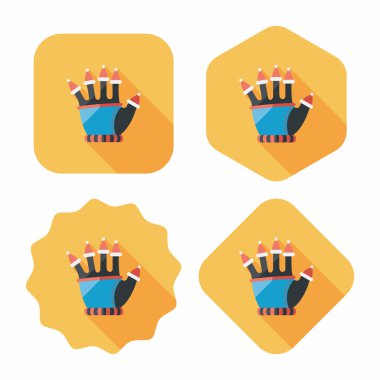 Uzun Gölge, eps10 ile eldiven düz simgesi