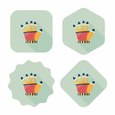 Uzun Gölge, eps10 ile eldiven düz simgesi