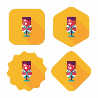 Uzun Gölge, eps10 Noel kokteyl düz simgesiyle