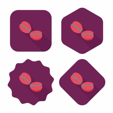 kahve çekirdeği uzun gölge, eps10 düz simgesiyle