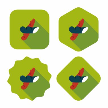 Uzun Gölge, eps10 ile Fransız ekmeği düz simgesi