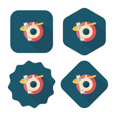 siyah kahve uzun gölge, eps10 düz simgesiyle