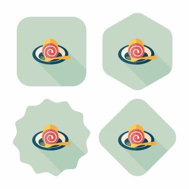 Uzun Gölge, eps10 ile pasta düz simgesi