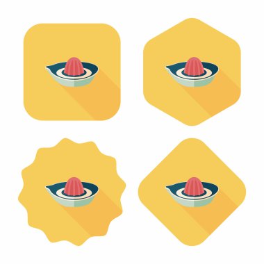 Uzun Gölge, eps10 ile mutfak eşyaları meyve sıkacağı düz simgesi