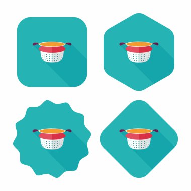 mutfak eşyaları su filtreleri uzun gölge, eps10 simgesiyle düz