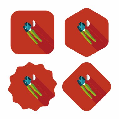 Uzun Gölge, eps10 ile mutfak eşyaları sarımsak aracı düz simgesi