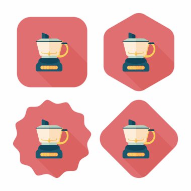 Uzun Gölge, eps10 ile mutfak eşyaları elektrikli meyve sıkacağı düz simgesi