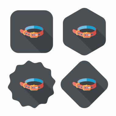 Uzun Gölge, eps10 ile evde beslenen hayvan köpek zincirleri düz simgesi