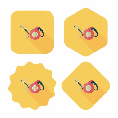 Evcil köpek uzun gölgeli düz simge, eps10