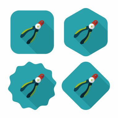 Uzun Gölge, eps10 ile hayvan tırnak makası düz simgesi