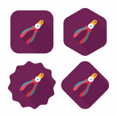 Uzun Gölge, eps10 ile hayvan tırnak makası düz simgesi