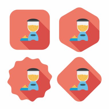 Uzun Gölge, eps10 ile evde beslenen hayvan köpek gıda düz simgesi