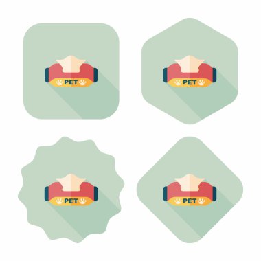 Evde beslenen hayvan stili doku uzun gölge, eps10 büyük düz simgesi