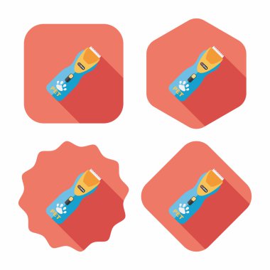 Uzun Gölge, eps10 ile evde beslenen hayvan tıraş makinesi düz simgesi