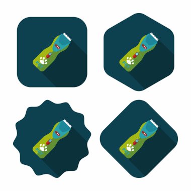 Uzun Gölge, eps10 ile evde beslenen hayvan tıraş makinesi düz simgesi