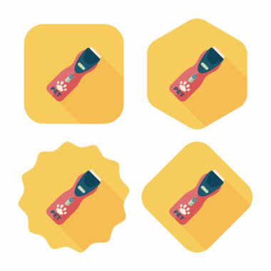 Uzun Gölge, eps10 ile evde beslenen hayvan tıraş makinesi düz simgesi