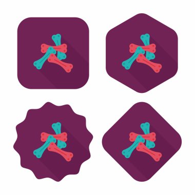 Uzun Gölge, eps10 ile evde beslenen hayvan kemik düz simgesi