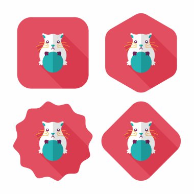 Uzun Gölge, eps10 ile evde beslenen hayvan fare düz simgesi