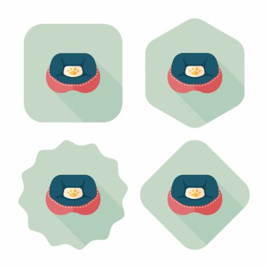 Uzun Gölge, eps10 ile evde beslenen hayvan yatak düz simgesi