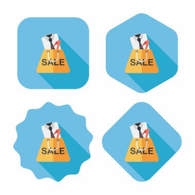 Uzun Gölge, eps10 ile alışveriş elbise düz simgesi