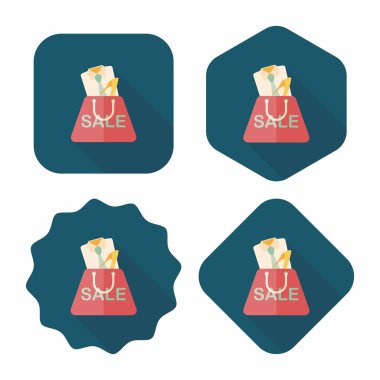 Uzun Gölge, eps10 ile alışveriş elbise düz simgesi