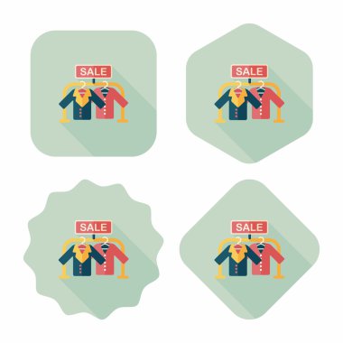 alışveriş giyim uzun gölge, eps10 düz simgesiyle