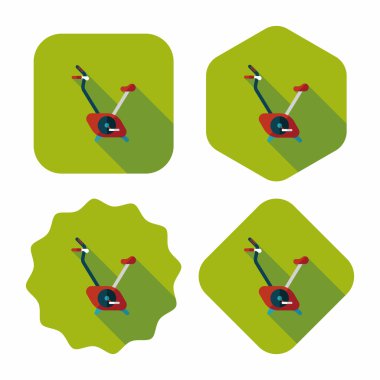 Uzun Gölge, eps10 ile egzersiz bisikleti düz simgesi