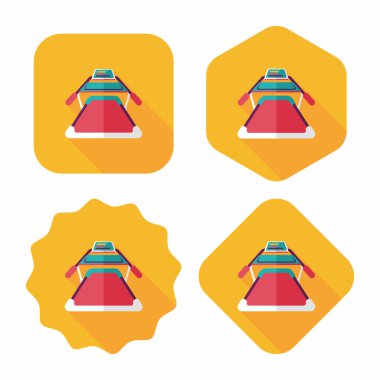 koşu bandı uzun gölge, eps10 düz simgesi