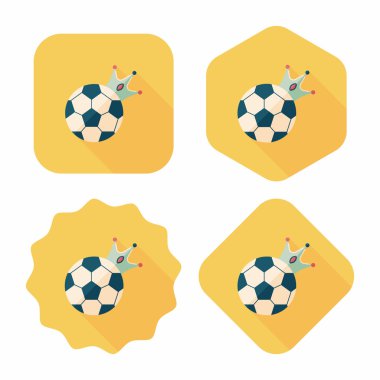 Futbol topu uzun gölge, eps10 düz simgesiyle