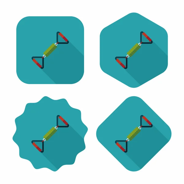 Federspannung Fitnessgerät flache Ikone mit langem Schatten, Eps1 — Stockvektor