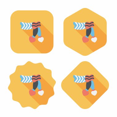 Uzun Gölge, eps10 ile Sevgililer günü eşarp düz simgesi