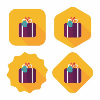 Uzun Gölge, eps10 Sevgililer günü hediyesi düz simgesiyle