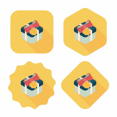 Uzun Gölge, eps10 Sevgililer günü hediyesi düz simgesiyle