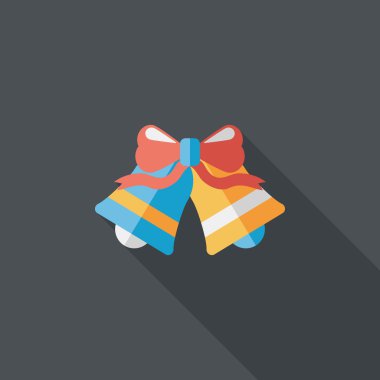 Uzun Gölge, eps10 ile düğün çanı düz simgesi