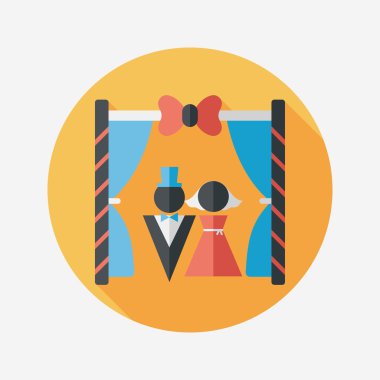 düğün töreni uzun gölge, eps10 düz simgesiyle