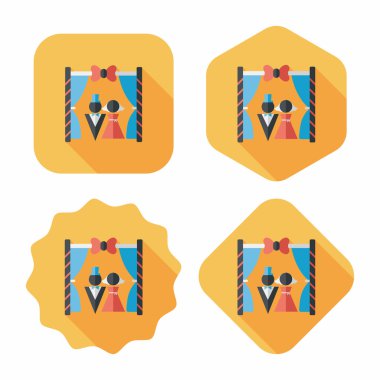 düğün töreni uzun gölge, eps10 düz simgesiyle