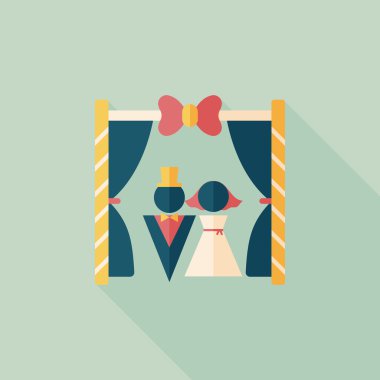 düğün töreni uzun gölge, eps10 düz simgesiyle