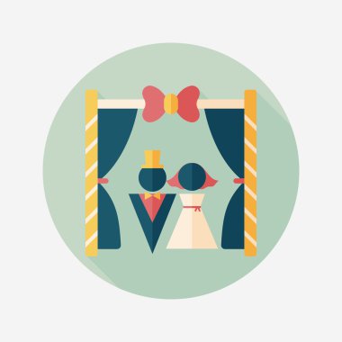 düğün töreni uzun gölge, eps10 düz simgesiyle