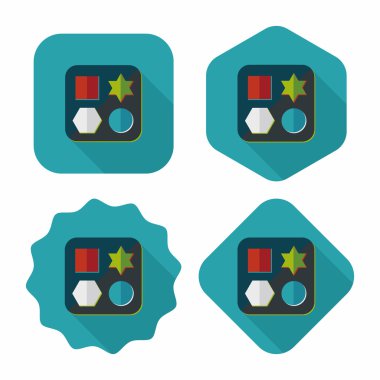 eğitici oyuncak uzun gölge, eps 10 düz simgesi