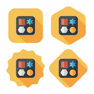 eğitici oyuncak uzun gölge, eps 10 düz simgesi