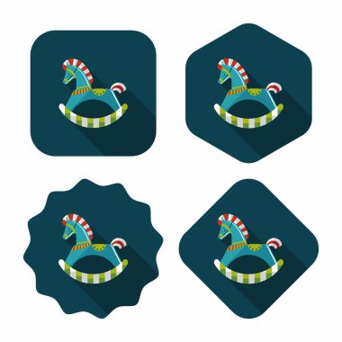 Uzun Gölge, eps10 ile at oyuncak düz simgesi