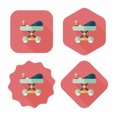 bebeğim walker düz simgesi ile uzun gölge, eps10