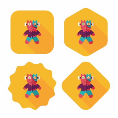 canavar uzun gölge, eps10 düz simgesiyle