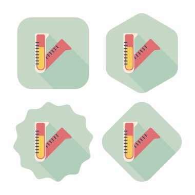uzun gölge ile tüp düz simgesi