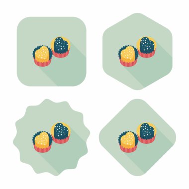 Uzun Gölge, eps10 ile Sevgililer günü çikolata düz simgesi