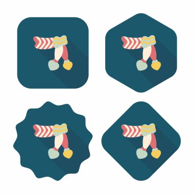 Uzun Gölge, eps10 ile Sevgililer günü eşarp düz simgesi