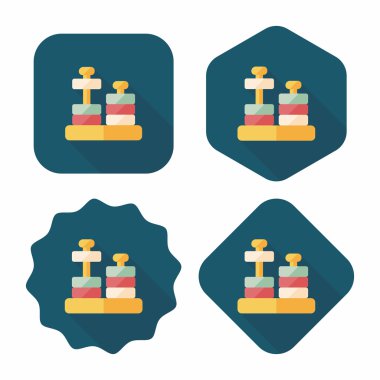 eğitici oyuncak uzun gölge, eps10 düz simgesi