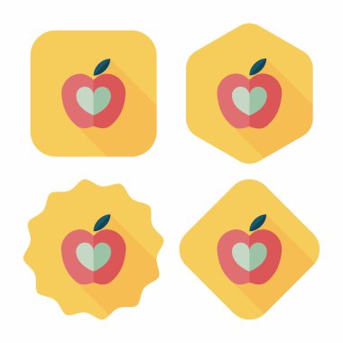 Apple düz uzun gölge simgesiyle