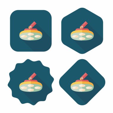 Ameliyathane uzun gölge ışık düz simgesi